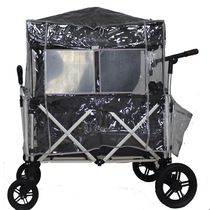 Bedou elephant twin baby stroller double two-child artifact Rain cover wind cover put haze and UV protection