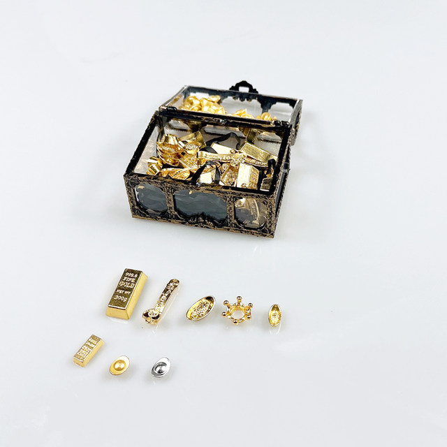Dollhouse mini gold bar gold ingot mini scene ornaments retro scene accessories
