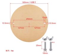 Circular density board DIY handmade round ceramic art drying board density drawing pad tool support mud board compression board
