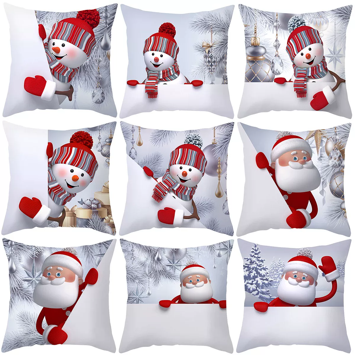 [2022 Merry Christmas Cushion Cover Christmas Decorations for]