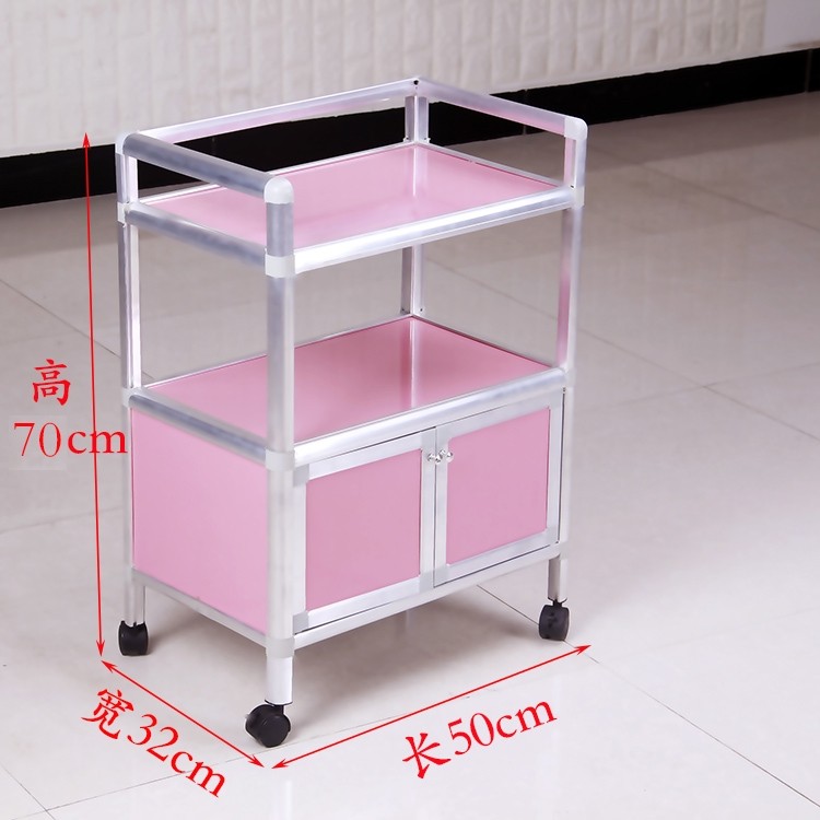 Beauty salon trolley Hospital trolley Kindergarten morning inspection trolley With pulley Mobile trolley Push-type shelf