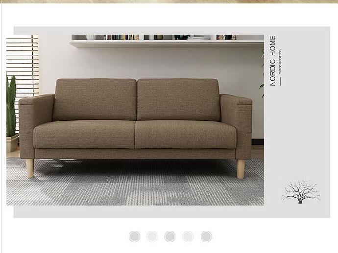 Cafe combination studio office business reception sofa cloth art sofa tea table 1.7 meters long European household