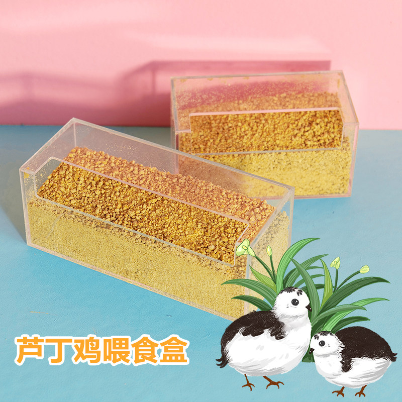 Rutin chicken automatic feeder heightened small quail feeder Luding chicken drinker box sink feeder