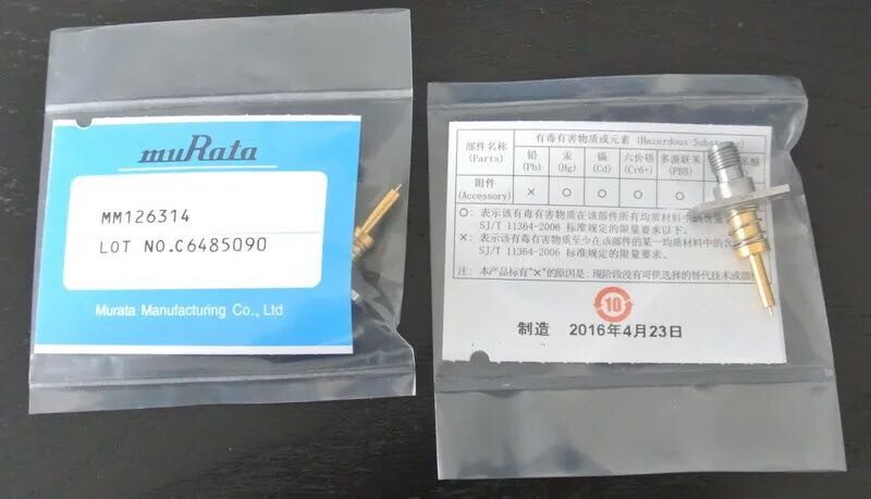 Originally installed Japanese village field MuRata MM126314 radiofrequency test head to be invoiced