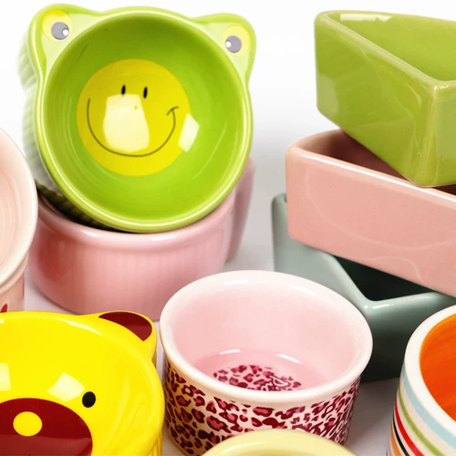 Маленький домашний керамический хомяки пищевой горшок фарфоровый гнездо золото золото шелковое медвежо