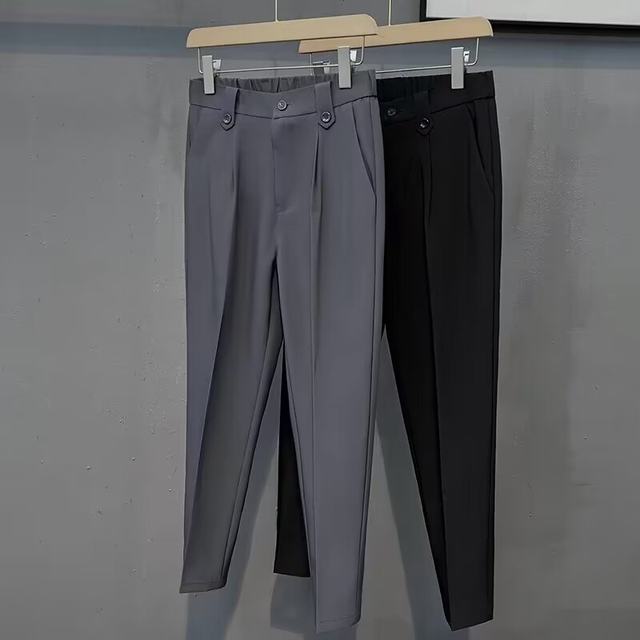 Spring and Autumn Men's Suit Pants 2023 New Casual Pants Small Foot Drape Suit Pants Loose Men's Straight Pants