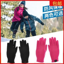 Polar fleece gloves childrens inner tank windproof girl playing snow fleece foreign trade plus velvet riding spring and autumn sports multi-color