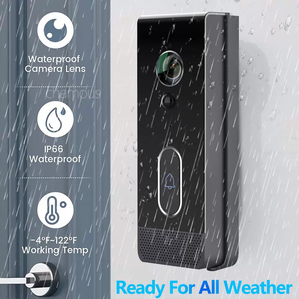 Wi‑Fi уличный дверной звонок Tuya Video DOORBELL WATERPROF IP65 В