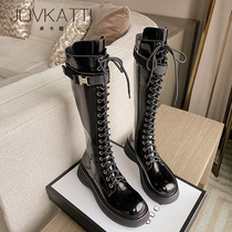 Long tube ann Martin boots womens summer thin section hollow thick bottom high tube long boots 2022 new knight boots net boots