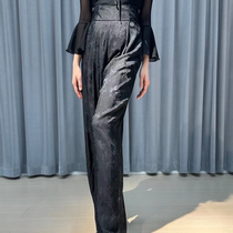 HF Brand K25 black national style satin modern dance pants