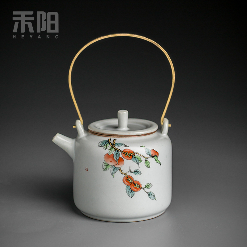 Send the Yang to restore ancient ways your up girder pot of kung fu tea kettle single pot of trumpet on your porcelain ceramic household make tea