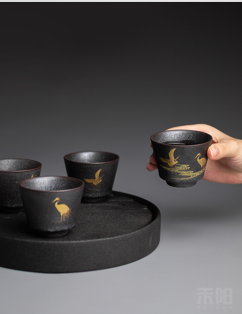 Send Yang ceramic up kung fu master cup single cup sample tea cup of tea cups, small tea cup set custom