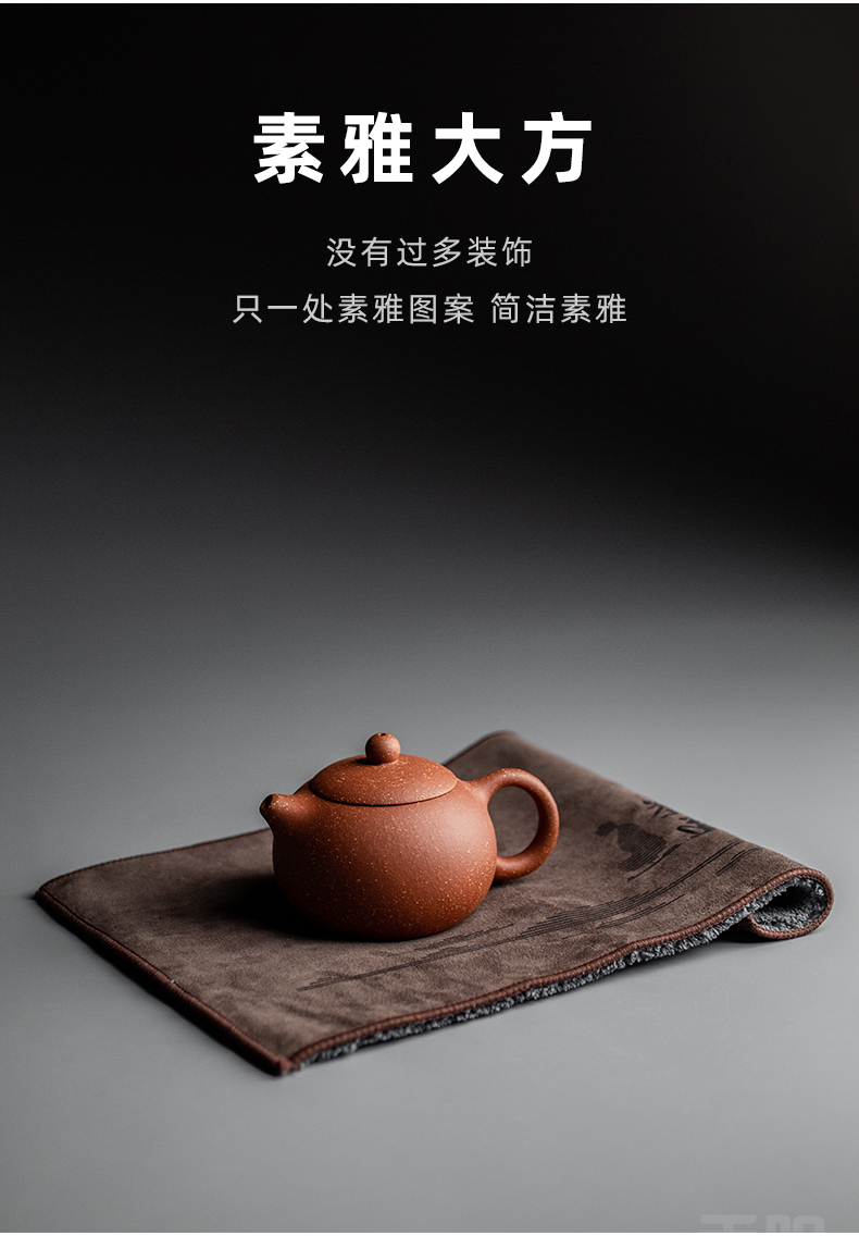 Send Yang velvet double - sided fiber thickening bibulous household Japanese tea tea towel cloth kung fu tea spare parts