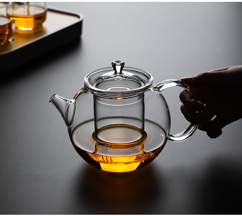 Send Yang glass tea set tea cups of a complete set of office tea pot small household kung fu tea tea tray