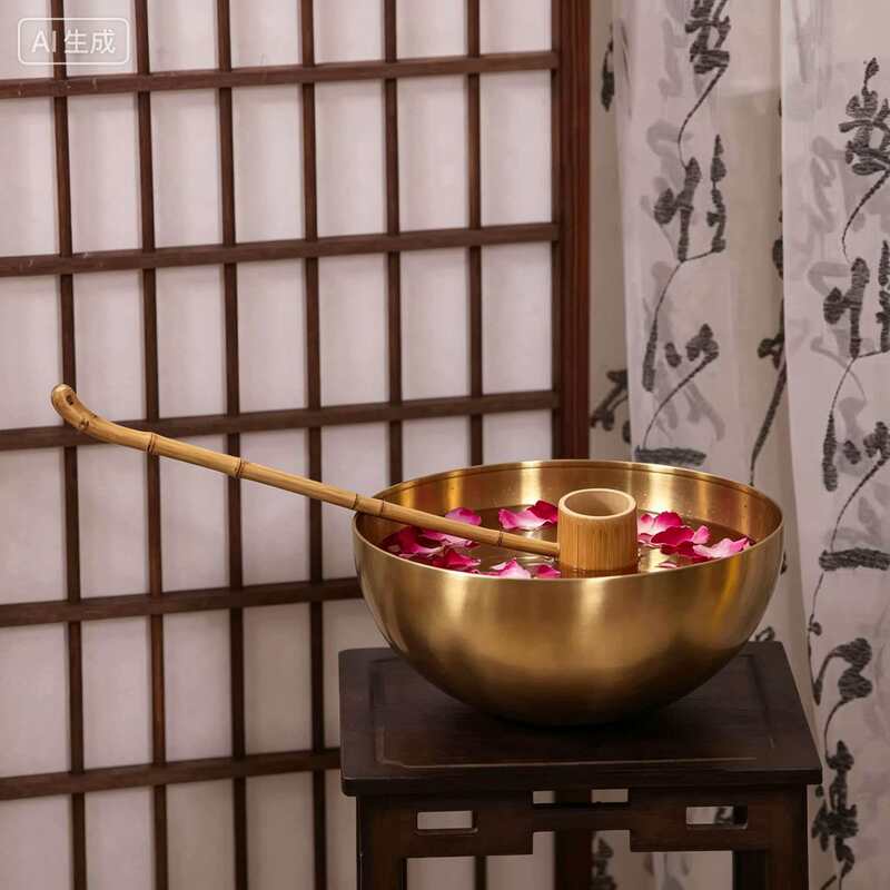 Hand Washing Ceremony Basin, Yoga Zen Hand Washing Basin, Scripture Copying and Viewing Basin, School Opening Ceremony, Freshman Hand Washing Water Spoon Set