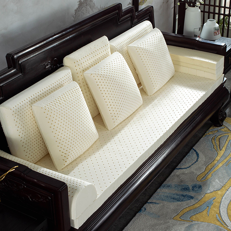 New Chinese Red Wood Furniture solid wood Bed Sofa Mat Sponge Core Cushion Latex Sofa Cushion Custom Cover Hood