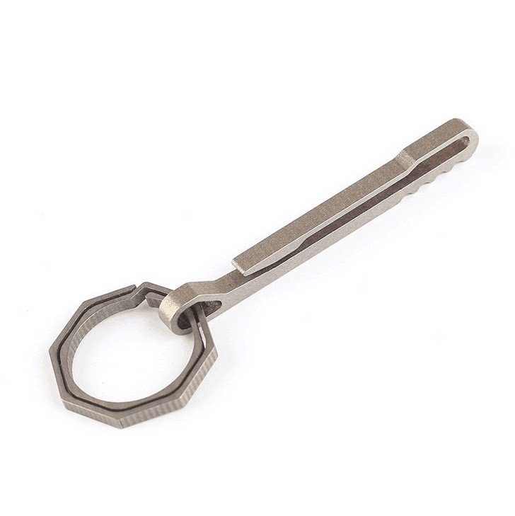 Titanium Alloy Quick Buckle Pure Titanium Keychain Gossip Keyring Key Ring Multifunctional Buckle EDC Gadget