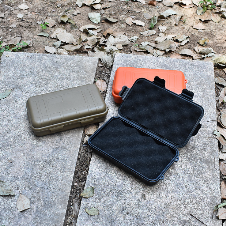 Outdoor large waterproof box storage box EDC assembly carrying box Outdoor tool box Sponge shockproof sealing box