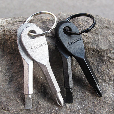EDC outdoor portable multi-function tool key shape word phillips screwdriver screwdriver bit head send key ring