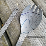 TOPO цвет титановый ориентир узор чистый титан суповая ложка ложка с прямой ручкой вилка ложка открытый кемпинг барбекю пикник посуда антибактериальная