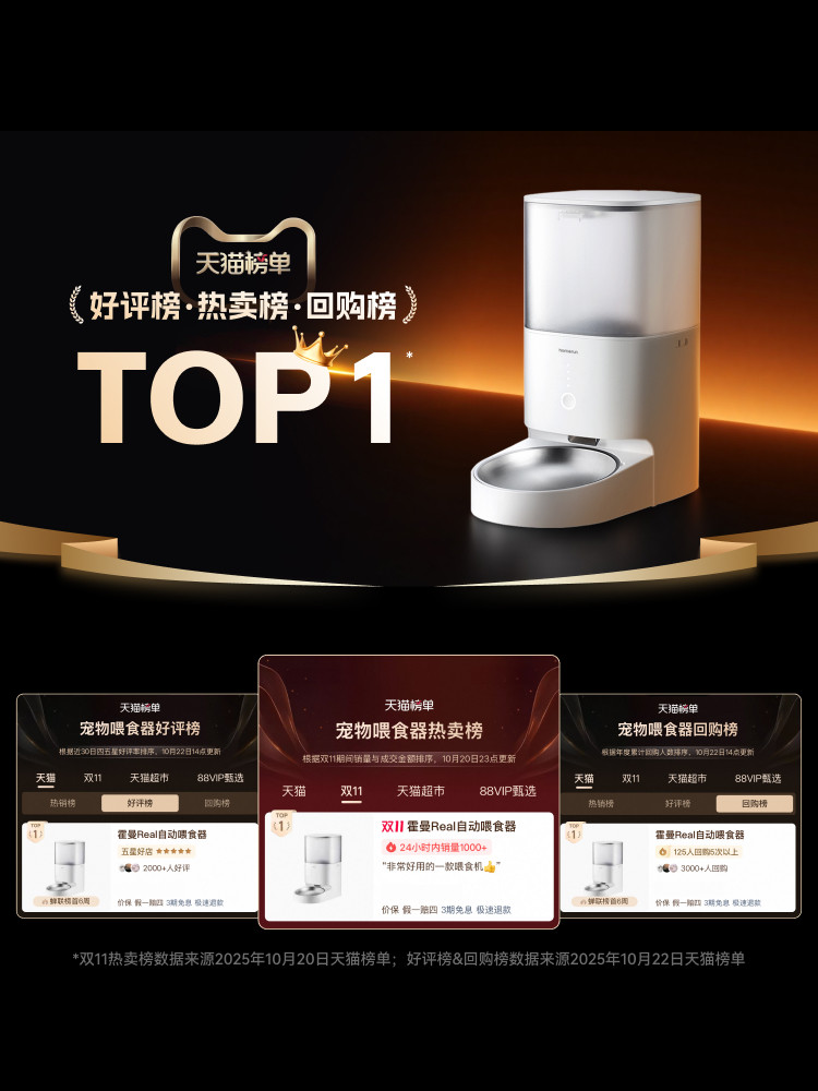 Hörmann Real Automatic Feeder for Cats, Timed and Quantitative Smart Pet Food Dispenser for Cats and Dogs, Remote Control Feeding Machine