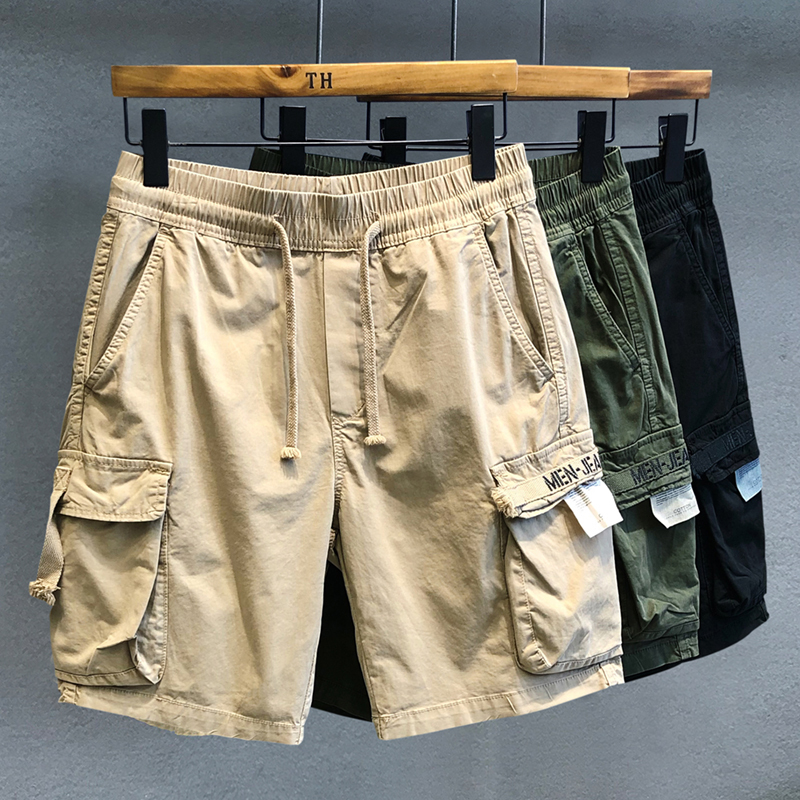 American Retro Work Shorts for Men, New Trendy Brand, Loose Straight-Leg Five-Point Shorts, Shawn Yue Casual Shorts for Men, Summer