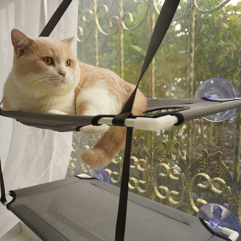 Cat Hammock Suction Cups Windowsill Kitty Hammock Hanging Beds Cat Nest Double Hanging Hanging Nest Bed Jumping Bench All Four Seasons Universal