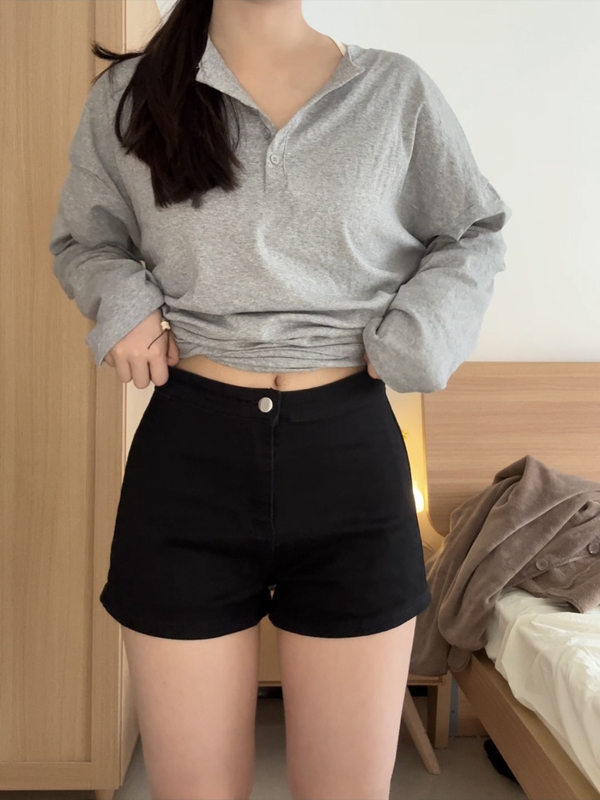 Wendy Xiaoli's Hot Girl Denim Shorts for Women, Summer Style, Pear-Shaped Body, High-Waisted, Slimming, Hip-Hugging, Flower Bud Shorts, Hot Pants