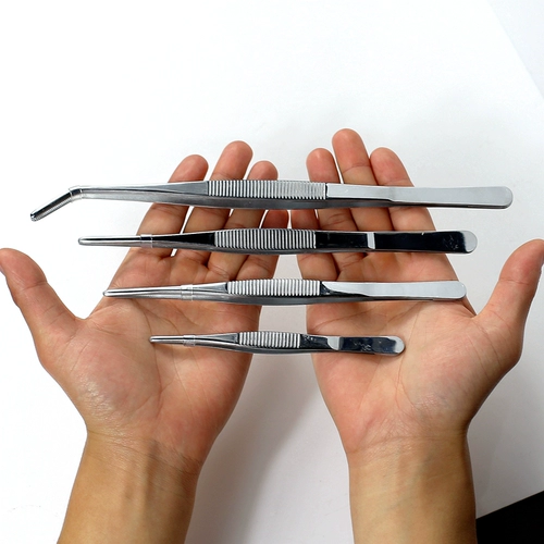 Пинцет из нержавеющей стали, большие хлопковые шарики, зубчатая повязка на голову