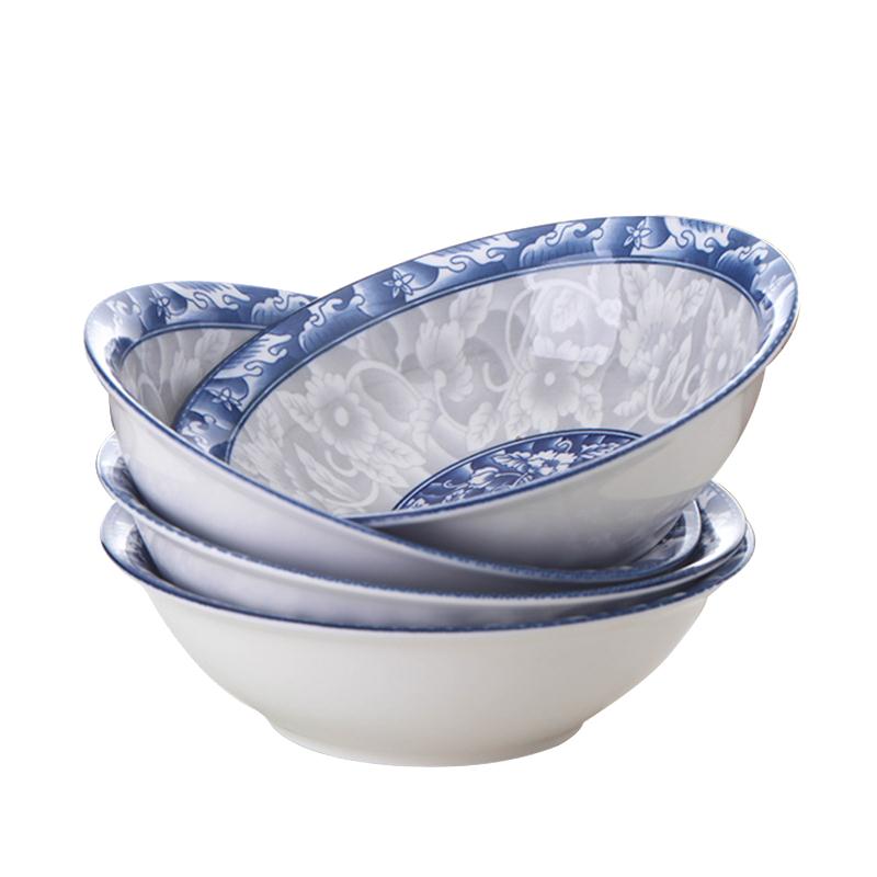 Soup bowl large household porcelain jingdezhen ceramics la rainbow such use tableware suit Japanese eat bowl bowl mercifully rainbow such use