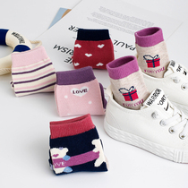 Girls  socks Autumn and winter pure cotton childrens socks womens small medium and large childrens girls cotton spring and autumn cotton socks