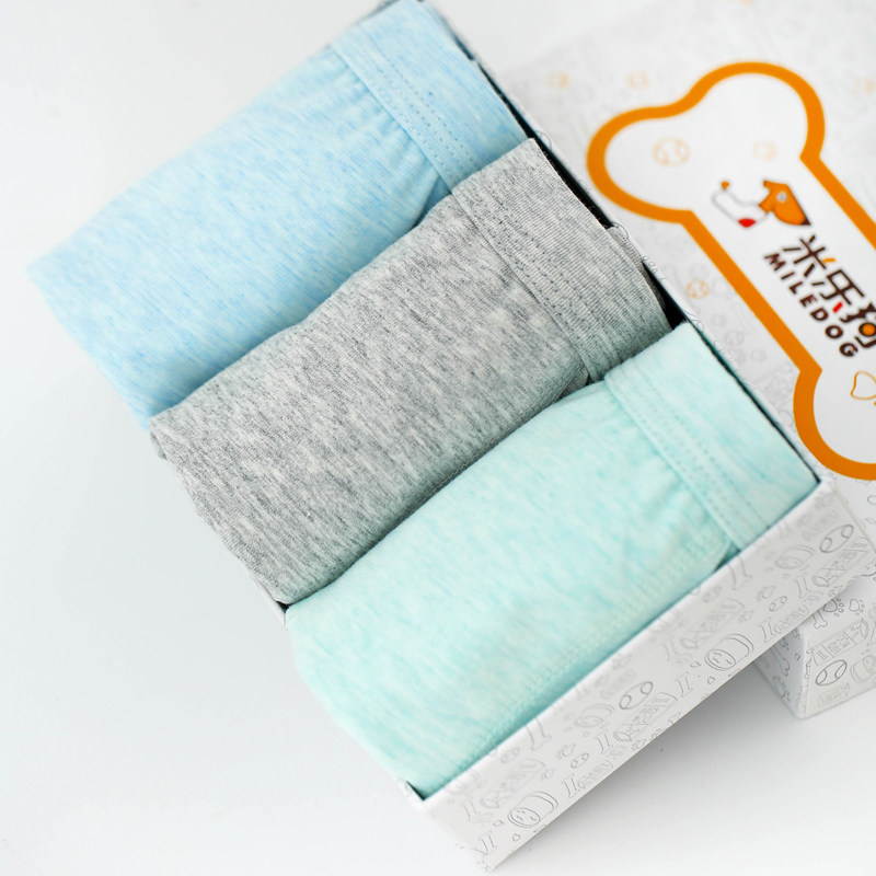 Natural Color Cotton Vegetarian Color Boy Four-corner Underwear Pure Cotton Children CUHK Four-corner Pants Teen Student Shorts