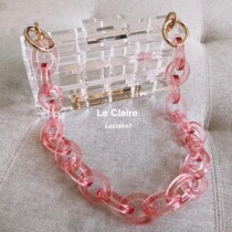 Dubai handmade Lafshar lucite grace transparent acrylic chain shoulder shoulder bag Bella