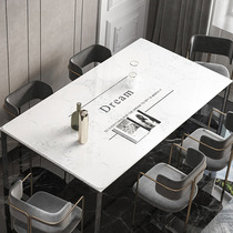 Nordic printed tablecloth waterproof and oil-proof disposable anti-hot pvc plastic thickened soft glass household coffee table table mat