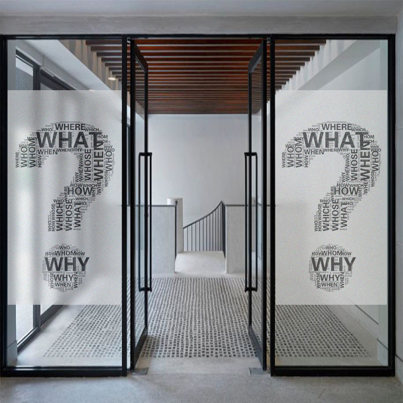 Corporate Corporate Motivite Slogan Glass Cling Film Customized Business Office Partition Door Sticker Letters Combination