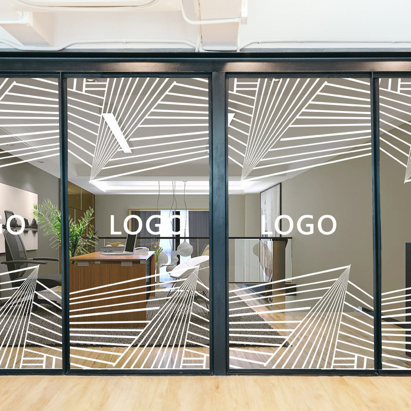 Custom Stickers Transparent Electrostatic Film sliding doors and windows Anti-collision glass sticker Corporate meeting office Partition Self-Adhesive Creativity