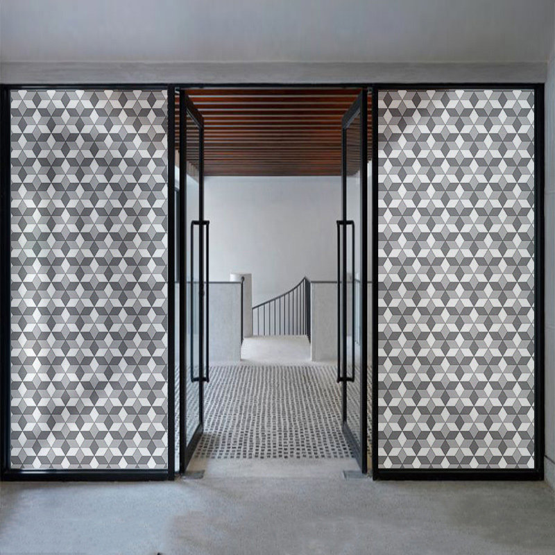 Six Mangan Stars Business Glass Cling Film Office Company to Open Glass Deco Electrostatic Frosted Glass Stickers