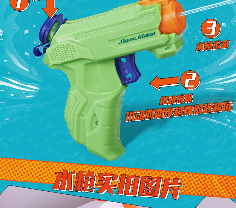 Hasbro NERF nước nóng loạt rồng nước súng thăm dò bí mật launcher trẻ em đồ chơi nước bãi biển cậu bé súng nước - Súng đồ chơi trẻ em đồ chơi trung thu cho bé