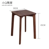 Полный деревянный черный ореховый табурет американский маленький табурет -табурет с нордич -домашним столом столовой стул Новый китайский высокий стул