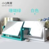 Импортный двусторонний туалетный столик из натурального дерева, синее коралловое настольное крутящиеся зеркало