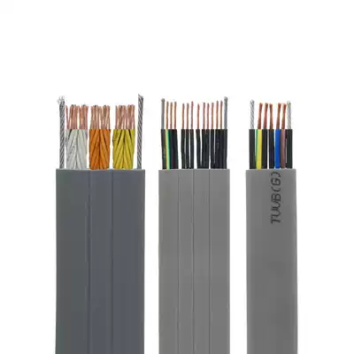Double steel wire flat driving cable TVVBG4 Core * 0 75 1 1 1 5 2 5 elevator automatic door accompanying line