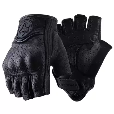Motorcycle leather gloves Four Seasons windproof retro locomotive male Knight equipment riding touch screen breathable summer fall