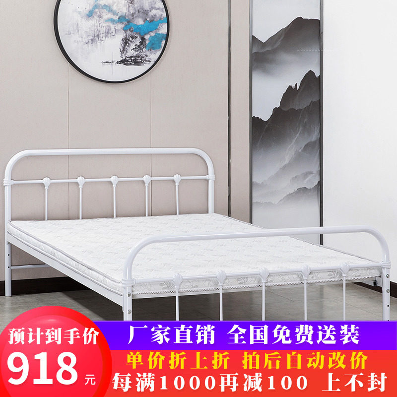 European - style minimal iron bed double bed iron bed single bed iron rack bed 1 5 m 1 8 m cot princess bed