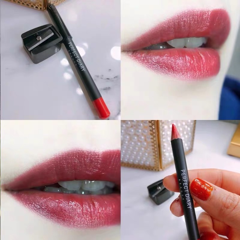 Perfect Diary Lip pen 104 Persistent moisturizing not easy to fall color waterproof lip line pen bean sand West grapefruit Red pen 105