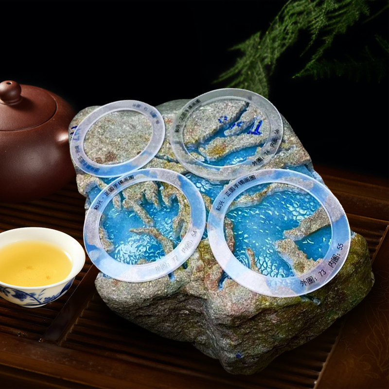 Jade raw stone bracelet material jade wool moxisha old hole high ice wood that color material covered material ice kind of emperor green