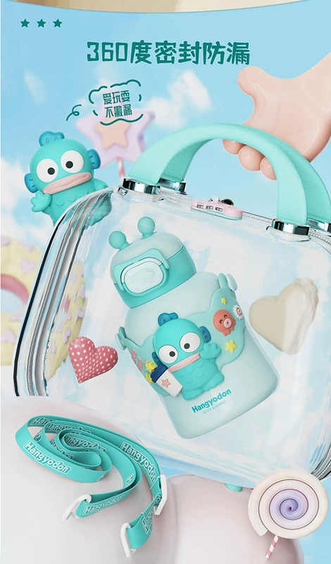 bình nhựa đựng nước 2 lít Cốc giữ nhiệt ống hút Sanrio Kuromi dành cho bé gái và học sinh đi học cốc nước đặc biệt dành cho trẻ em loại thực phẩm 316 cốc bình đựng nước lock&lock bình đựng nước thủy tinh