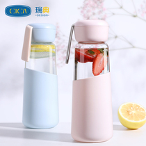 Swedish cica glass female Korean fresh simple cute portable cup creative personality trend Net red water Cup