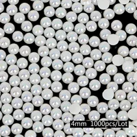 4 -миллиметровая бежевая наполовину имитация около 1000 жемчугов