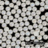 8 -миллиметровый бежевый наполовину имитация около 300 жемчугов