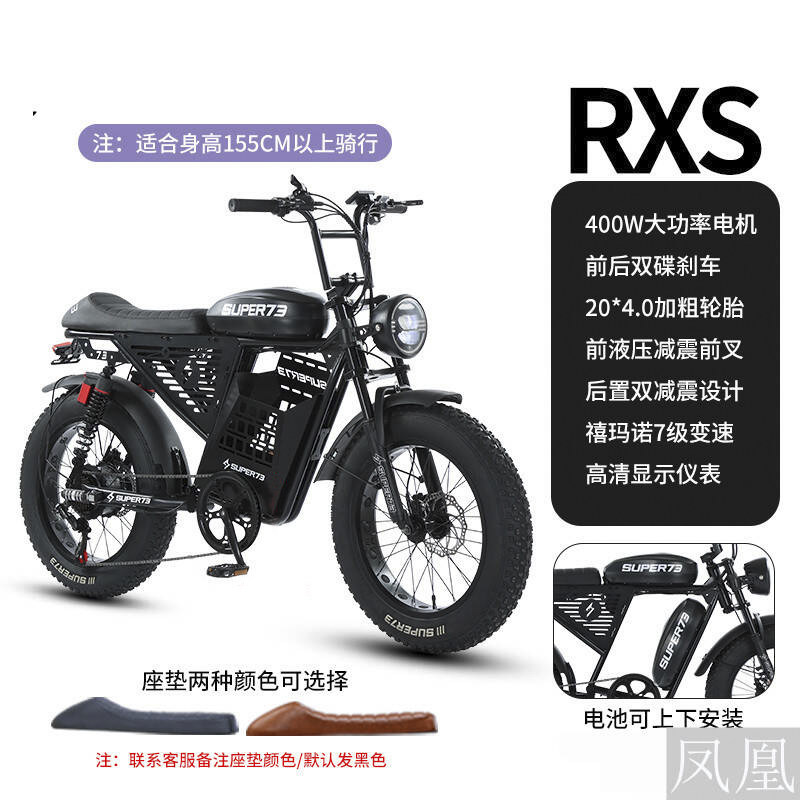 Phoenix New Model Off-Road Variable Speed Super Men's and Women's Adult Power-Assisted 73 Retro Motorcycle Electric Bike